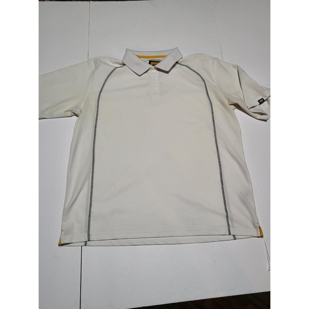 CAT Caterpillar Short Sleeve Polo Shirt Men’s Large Gray Workwear New With Tags
